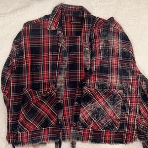 Zara Woman Premium Denim Flannel Plaid